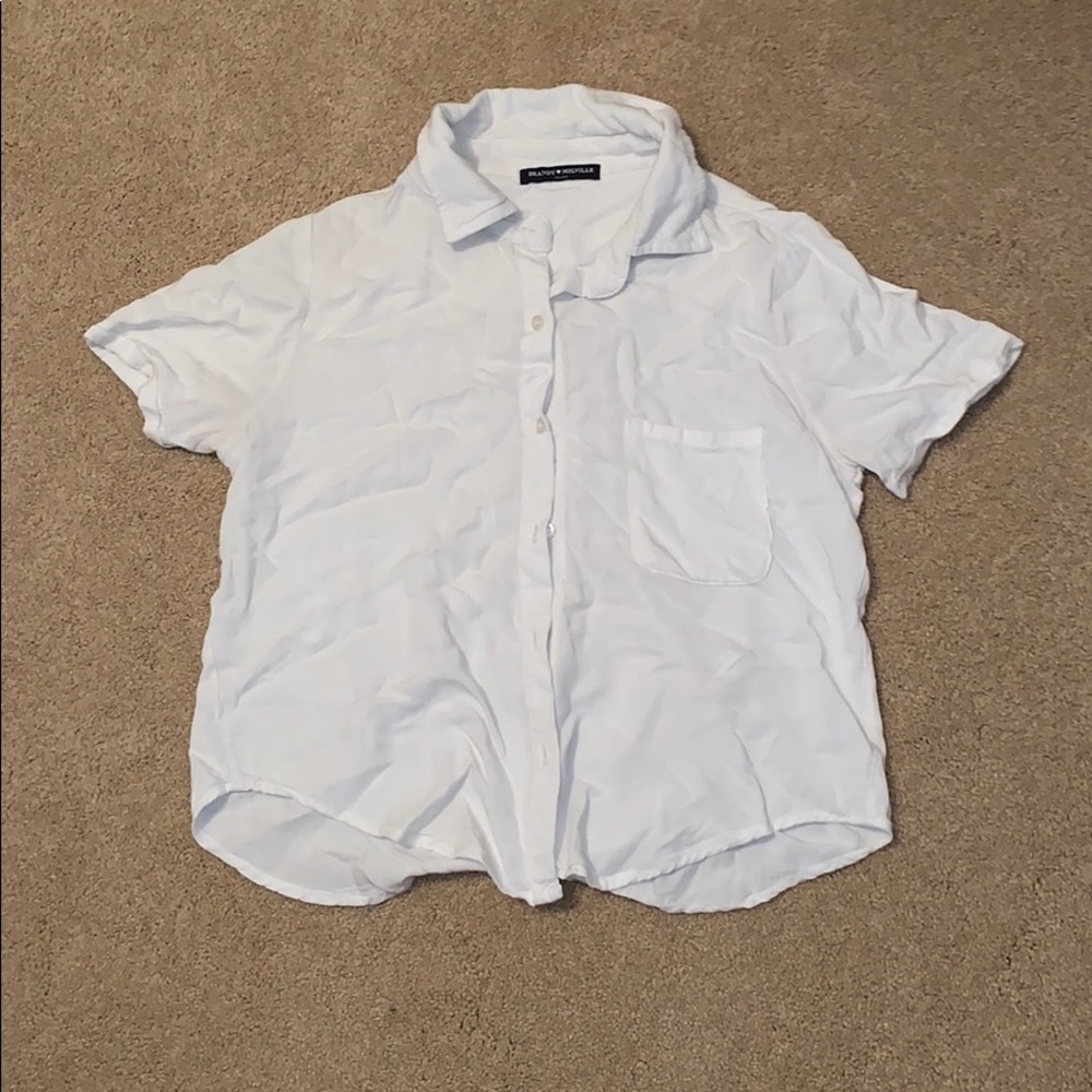 Brandy Melville White Button Down Top